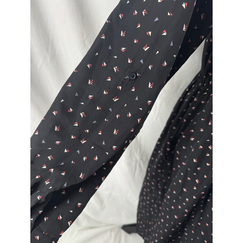 Xhilaration Black Geometric Triangle Print Shirt Dress Cutout Back XXL - Picture 3 of 5